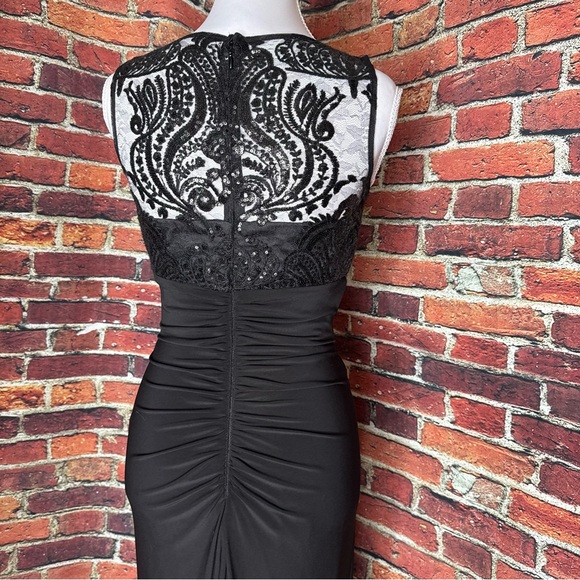 Eliza J Black and White Lace Prom Dress - Picture 5 of 6